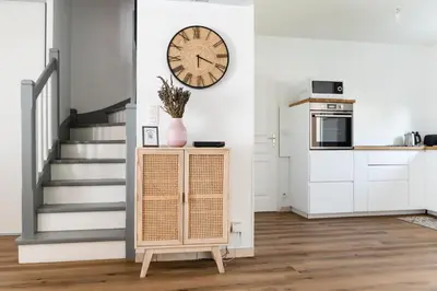 Cuisine ou kitchenette dans l'établissement Maison de Larros, au calme idéalement placée