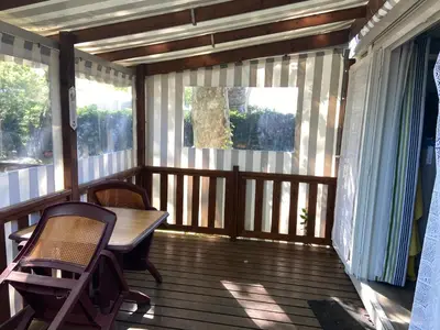 Balcon ou terrasse dans l'établissement Mobilhome 516