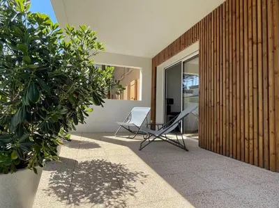 Plan de l'établissement Superbe appartement neuf, 2 terrasses , jardin