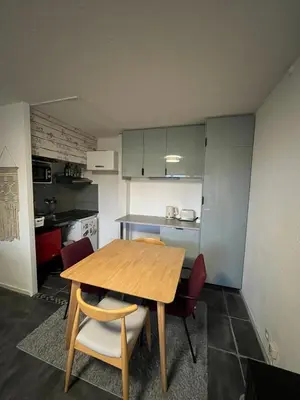 Cuisine ou kitchenette dans l'établissement Appartement rénové au Penon