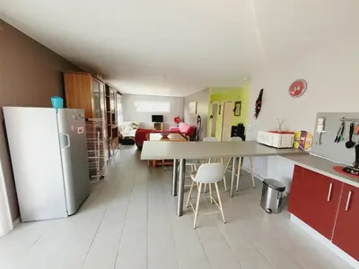 Cuisine ou kitchenette dans l'établissement La Rose des Vents