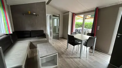 Plan de l'établissement Mobil Home 220 aménagé 2 chambres la teste camping 4 etoiles