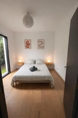 Un ou plusieurs lits dans un hébergement de l'établissement Villa Luxe Exclusive avec Piscine Privée