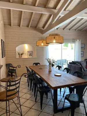 Coin salon dans l'établissement Villa à la Plage