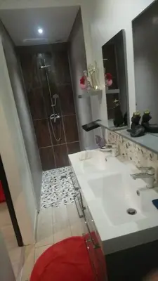 Salle de bains dans l'établissement Petite maison mitoyenne, proche port & Arcachon