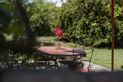Jardin de l'établissement Gite du platane