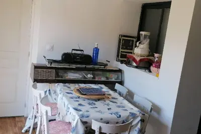 Cuisine ou kitchenette dans l'établissement Océane