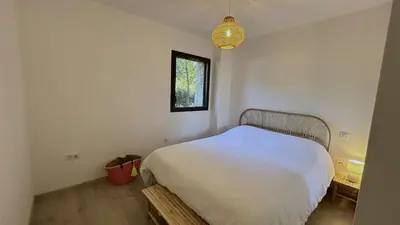 Un ou plusieurs lits dans un hébergement de l'établissement Barranx - Hossegor appartement pour 4 personnes dans le centre ville