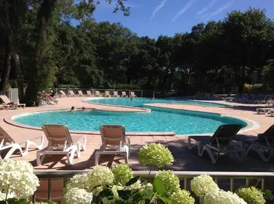 Piscine de l'établissement Maison Nature Golf Océan Moliets et Maa Landes ou située à proximité