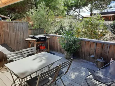 Balcon ou terrasse dans l'établissement Appartement terrasse, quartier très prisé