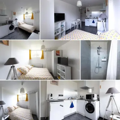 Un ou plusieurs lits dans un hébergement de l'établissement Dune Front Paradise - Appartement sur la dune