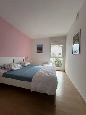 Un ou plusieurs lits dans un hébergement de l'établissement Maison Duplex T4 6 couchages