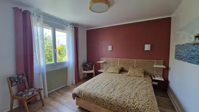 Un ou plusieurs lits dans un hébergement de l'établissement Maison proche du centre de La Hume Gujan-Mestras