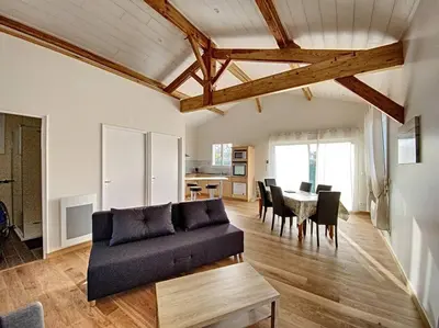 Coin salon dans l'établissement Maison la teste