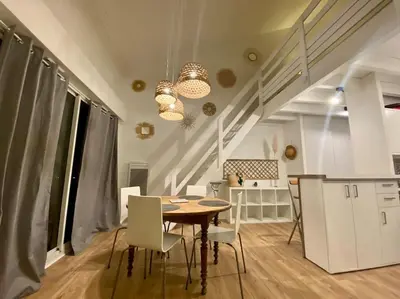 Cuisine ou kitchenette dans l'établissement - Appartement Cauris -