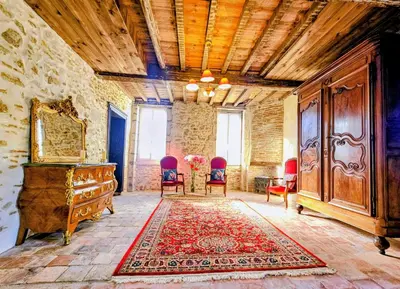Coin salon dans l'établissement Château Arche d'Aure