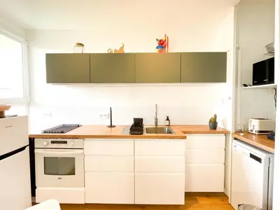 Cuisine ou kitchenette dans l'établissement Sable - Appartement rénové pour 4 personnes