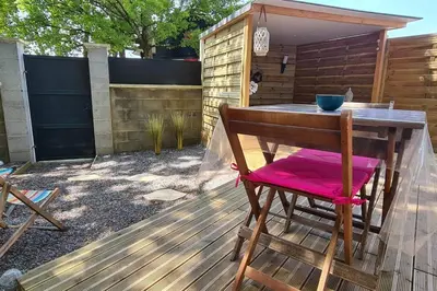 Terrasse ou espace extérieur de l'établissement Chalet avec Jacuzzi