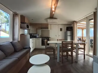 Cuisine ou kitchenette dans l'établissement les Dunes de Contis