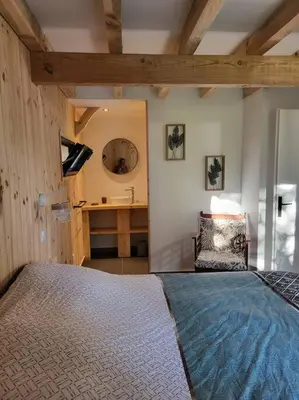 Un ou plusieurs lits dans un hébergement de l'établissement La cabane d' Esting