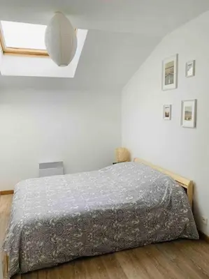 Un ou plusieurs lits dans un hébergement de l'établissement Appartement T3 Tarnos cosy proche de la plage