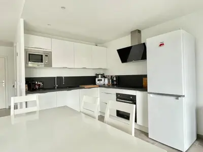 Cuisine ou kitchenette dans l'établissement L' Hippocampe du bassin - 3 étoiles