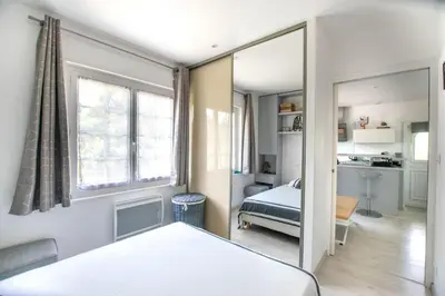 Un ou plusieurs lits dans un hébergement de l'établissement Sable et Reflets - T2 - Centre ville d'Hossegor