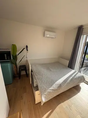 Un ou plusieurs lits dans un hébergement de l'établissement Ondres, studio classé, proche océan