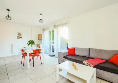 Coin salon dans l'établissement Appartement Villa Losa