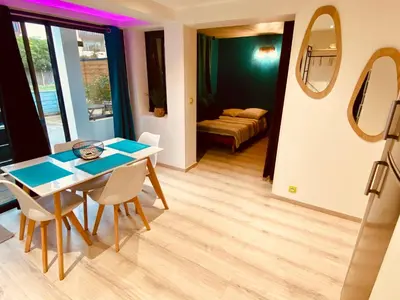 Un ou plusieurs lits dans un hébergement de l'établissement Cocon intimiste Hossegor plage