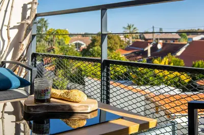 Balcon ou terrasse dans l'établissement Le Cèdre du Bassin - Au cœur de la Teste