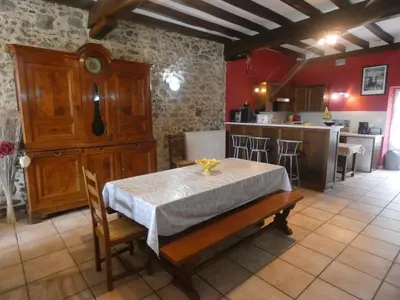 Cuisine ou kitchenette dans l'établissement Gite de spalette