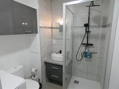 Salle de bains dans l'établissement Les rives de l'adour