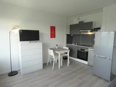 Cuisine ou kitchenette dans l'établissement Les rives de l'adour