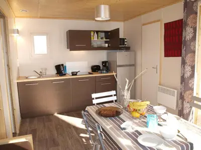 Cuisine ou kitchenette dans l'établissement Le gardon