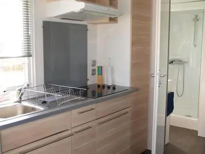 Salle de bains dans l'établissement Le pivert