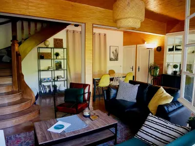 Coin salon dans l'établissement Les sables landais
