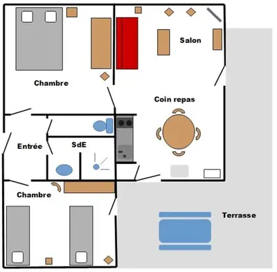 Plan de l'établissement La bardane