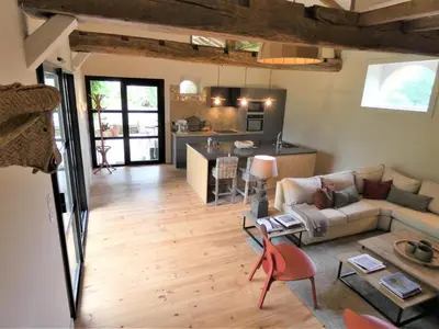 Cuisine ou kitchenette dans l'établissement Les ecuries du chateau