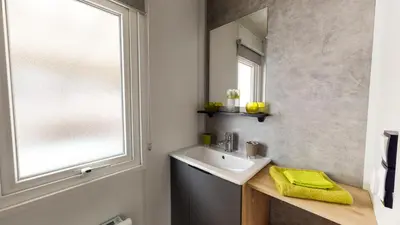 Cuisine ou kitchenette dans l'établissement MH G21 - Camping Oyats Seignosse