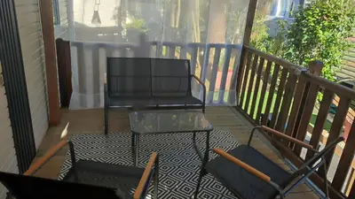 Balcon ou terrasse dans l'établissement Les Dunes de Contis