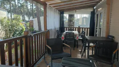 Balcon ou terrasse dans l'établissement Les Dunes de Contis