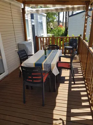 Balcon ou terrasse dans l'établissement les dunes de contis