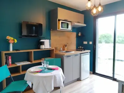 Cuisine ou kitchenette dans l'établissement gite neuf