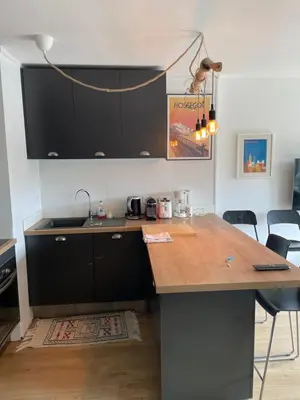 Cuisine ou kitchenette dans l'établissement Tao Le Sporting