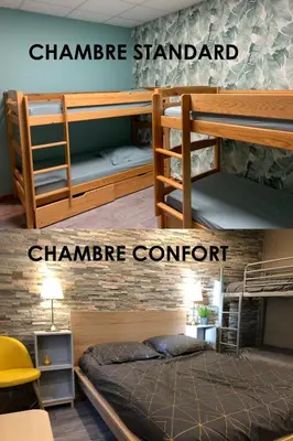 Un ou plusieurs lits dans un hébergement de l'établissement Centre de vacances Hotel CAPLANDES