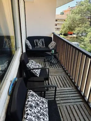 Balcon ou terrasse dans l'établissement Appartement mimizan plage