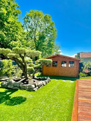 Jardin de l'établissement Villa avec piscine près Hossegor Capbreton