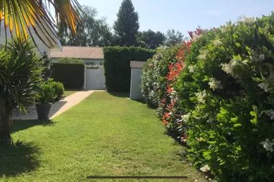 Jardin de l'établissement Maison moderne avec piscine