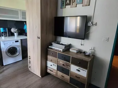 Cuisine ou kitchenette dans l'établissement Biscarrosse - Plage à 300m Superbe appart. 4 Pers